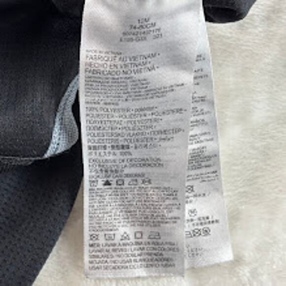 Nike Dri-Fit Bodysuit Baby 12M "Born Legend" Long Sleeve Black - Picture 4 of 6